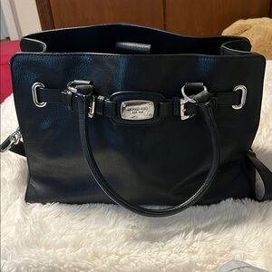 Michael Kors Black Leather Tote Bag